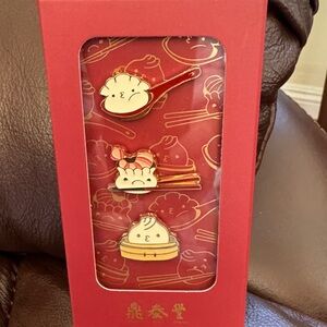 Ding Tai Fung Taipei Exclusive Enamel Pin Set (3 dumpling pins total)